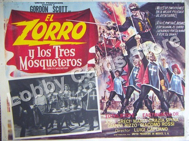 GORDON SCOTT -/ EL ZORRO Y LOS TRES MOSQUETEROS
